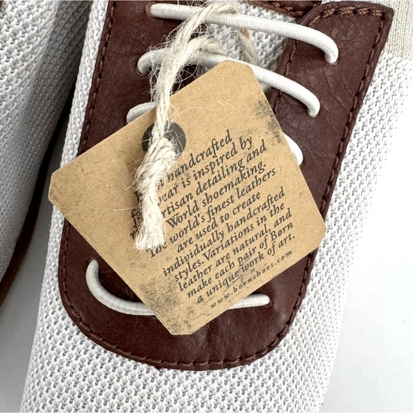 Born Barrett Knit Sneakers Tan/White Slip-Ons Mens Sizes NWT - Picture 14 of 15